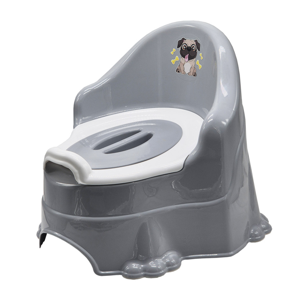 Горщик дитячий з кришкою ТехноК 5163TXK(Grey) пластик, сірий