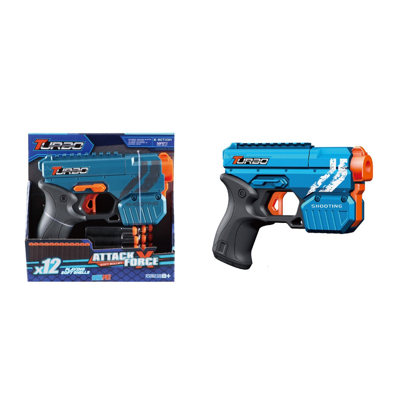 Игрушечный пистолет механический Blaster ВТ324 с мягкими патронами