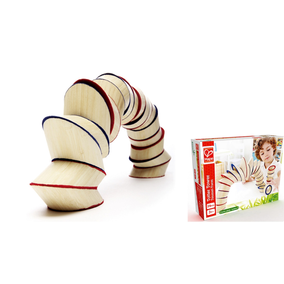 Головоломка з бамбука Вежа Totter Tower Hape E5524, 24 деталі