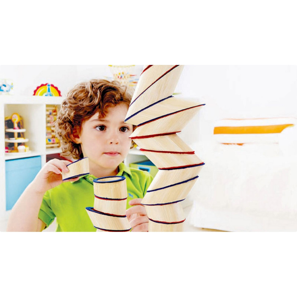 Головоломка з бамбука Вежа Totter Tower Hape E5524, 24 деталі