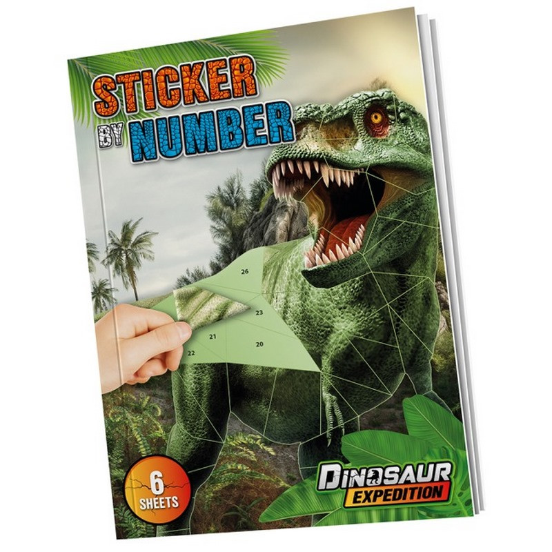 Дитячий стікербук за номерами Dinosaur Expedition Moxy 961030