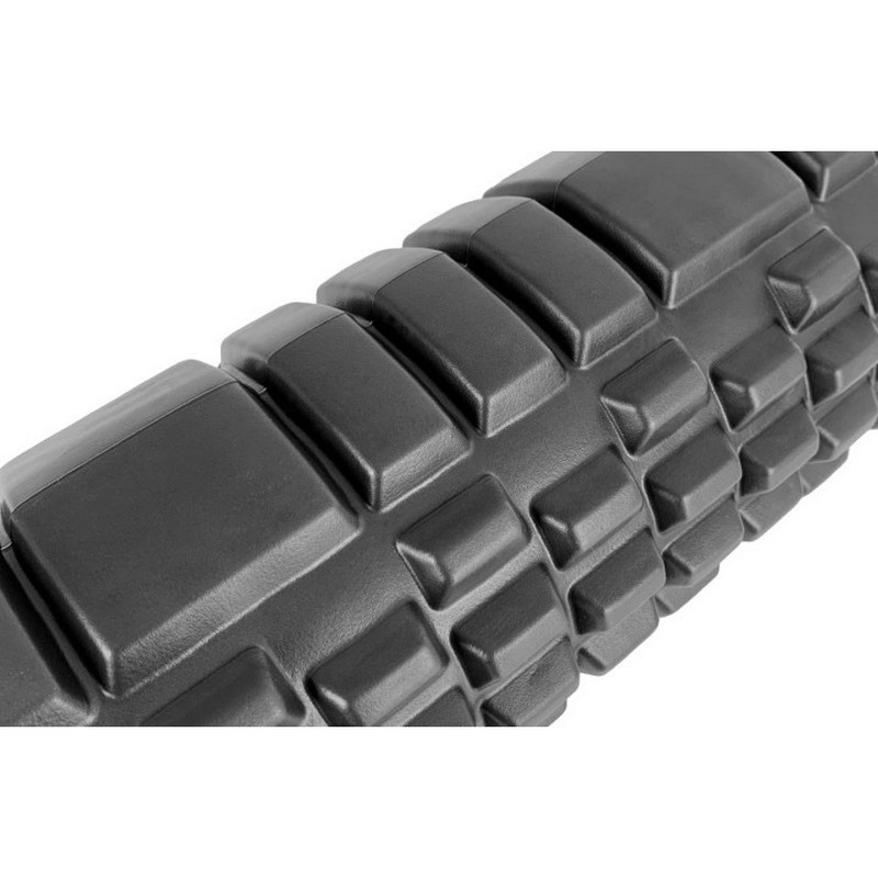 Масажний ролик Grid Roller 1.1 EasyFit EF-2020a-BK 33 см, міцний масажер, чорний