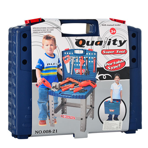 Игровой набор инструментов 008-21 в чемодане, 40-34см
