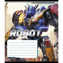 Тетрадь ученическая "Робот" Leader 012-590508K-1 в клетку, 12 листов (959050)