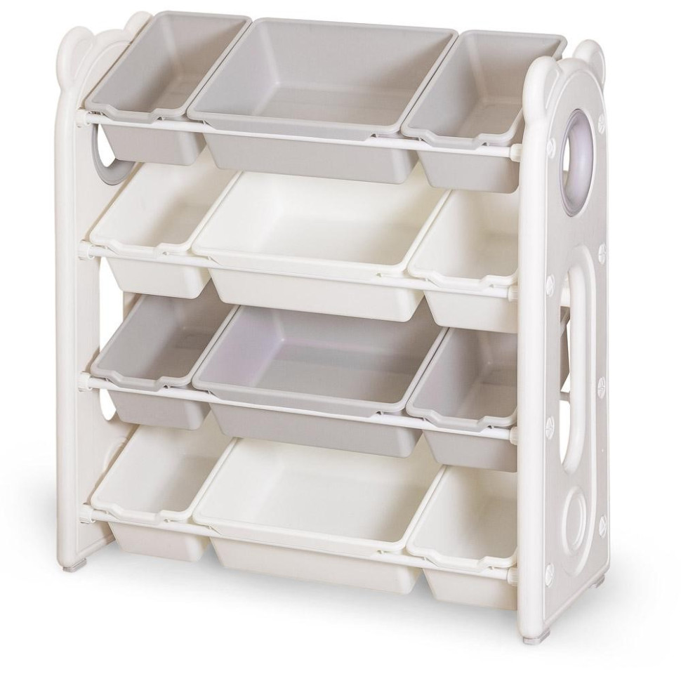 Стеллаж для книг и игрушек Olaf Mealux KD-E025 White/Grey белый-серый