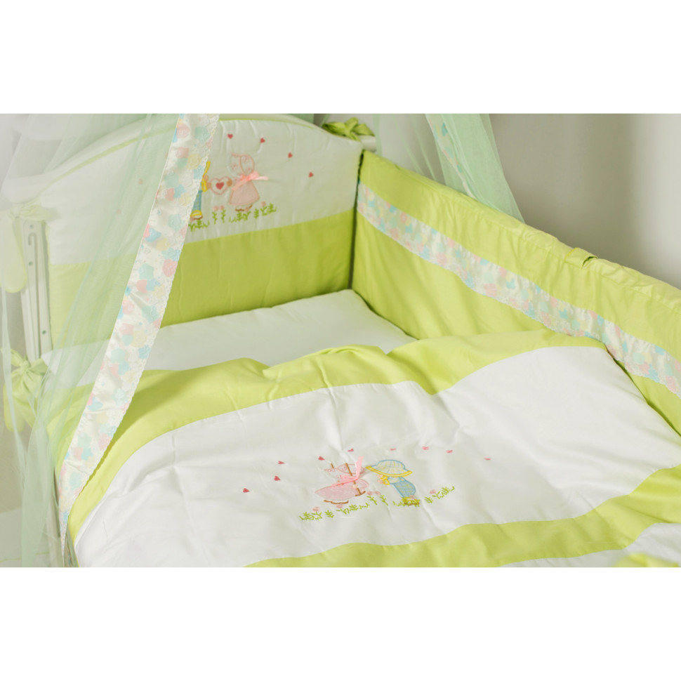 Комплект постельного белья в кроватку Kids Twins  4080-A-025-06, 7 элементов