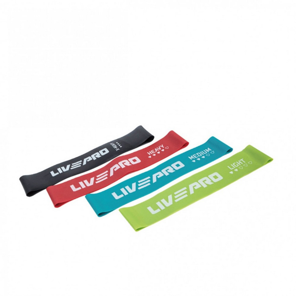 Набор фитнес резинок RESISTANCE LOOPS BANDS LivePro LP8412, 4 шт