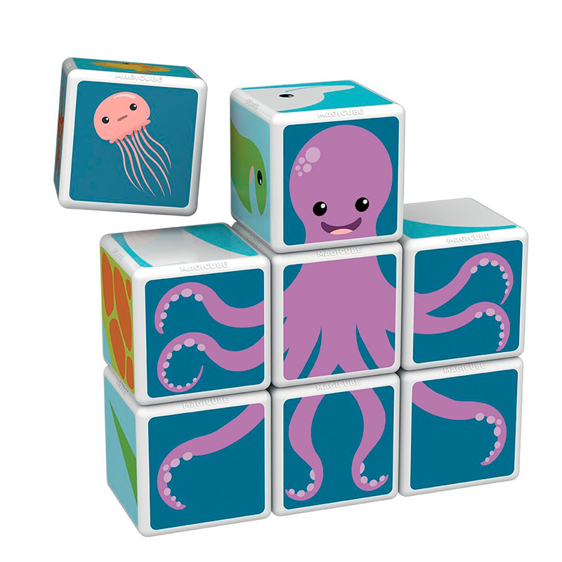 Магнітні кубики Geomag MAGICUBE 146GM Sea Animals + 11 cards