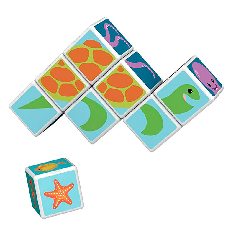 Магнітні кубики Geomag MAGICUBE 146GM Sea Animals + 11 cards