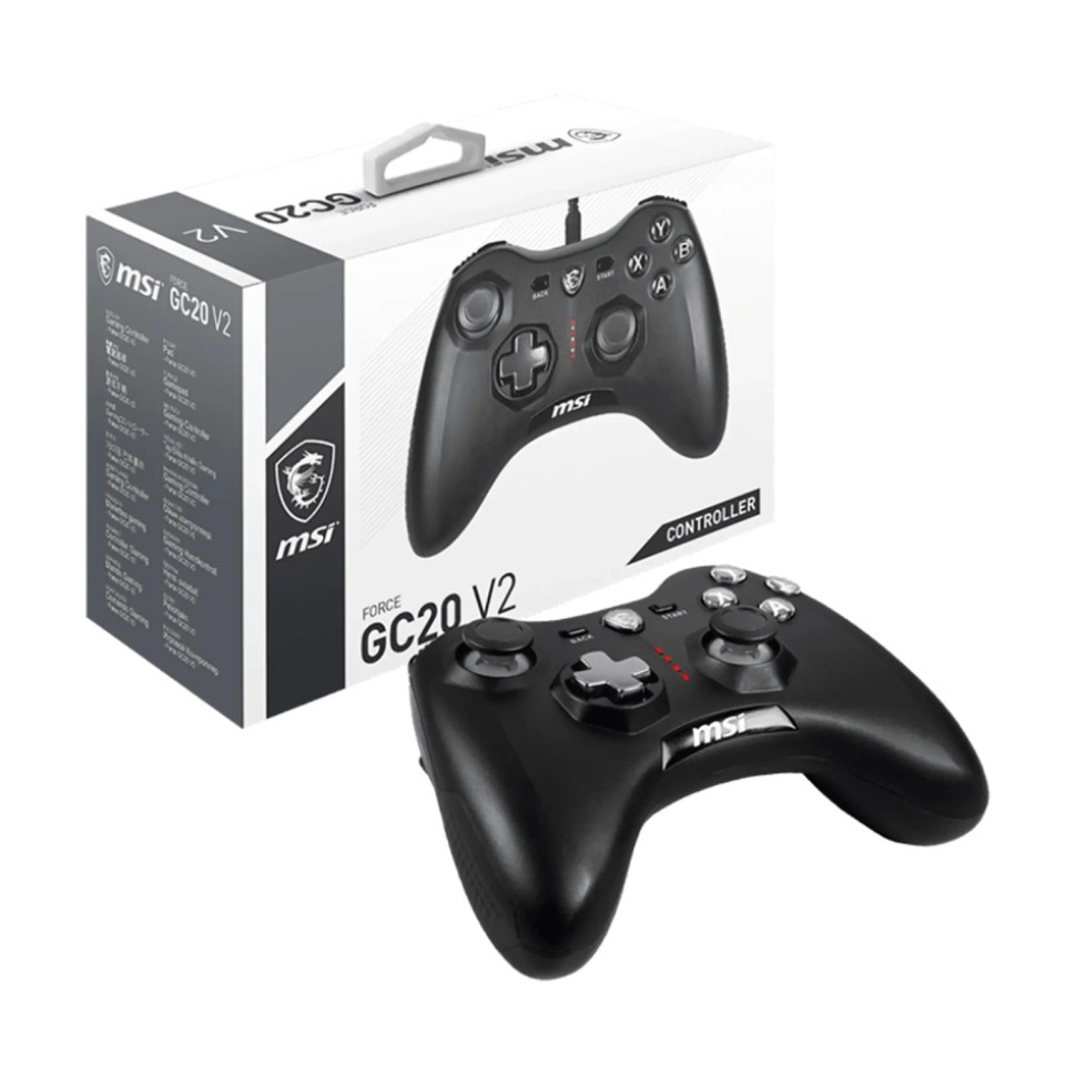Игровой геймпад MSI Force GC20 V2 MSI peripherals S10-04G0050-EC4 USB-A, проводной, черный