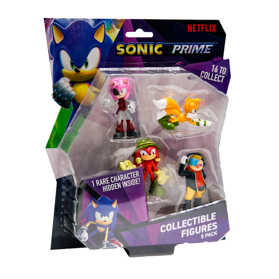 Набор игровых фигурок Приключения Наклза SONIC PRIME SON2040B 5 фигурок, 6,5 см