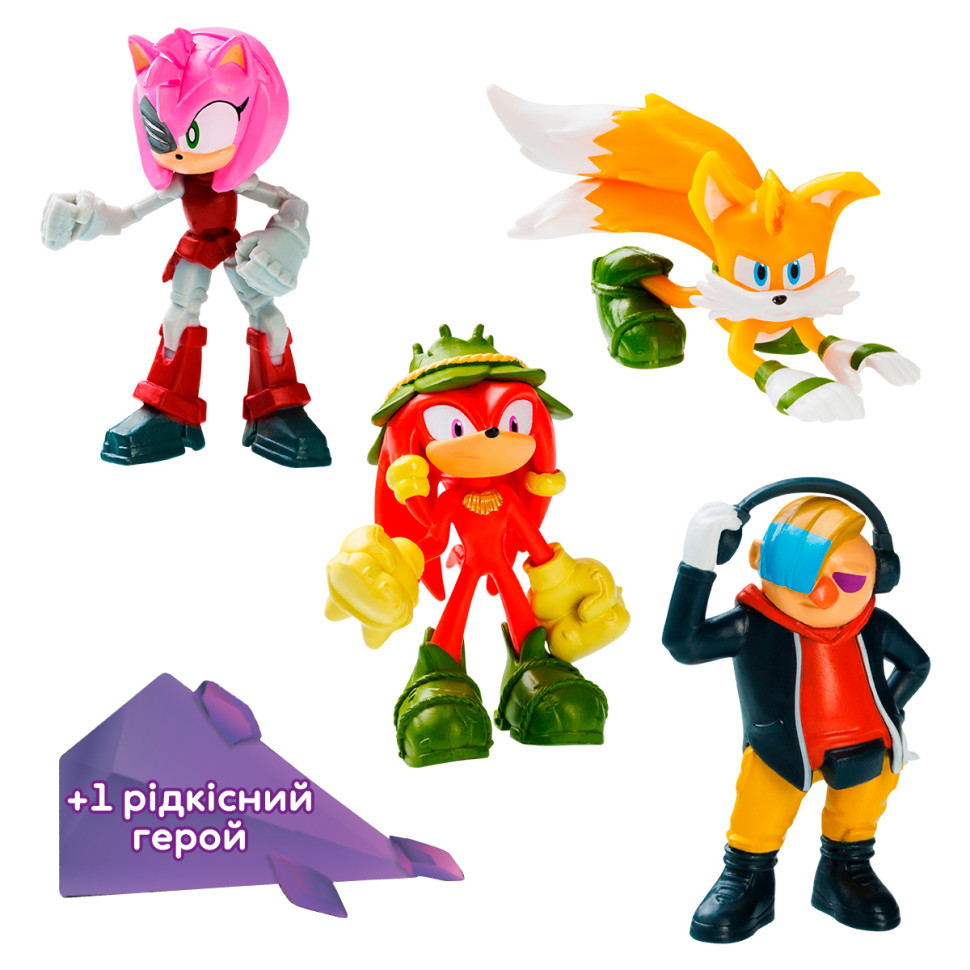 Набор игровых фигурок Приключения Наклза SONIC PRIME SON2040B 5 фигурок, 6,5 см