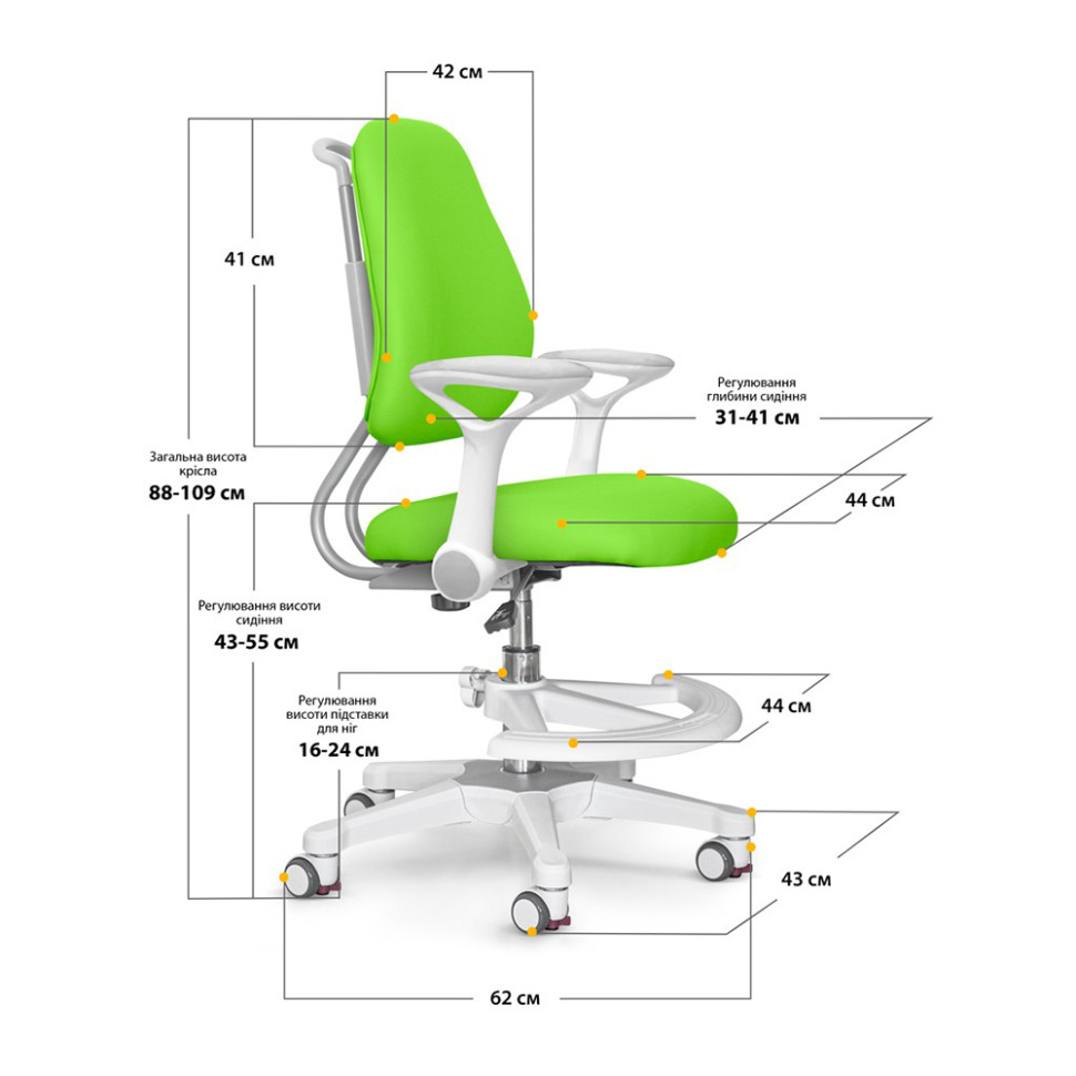 Детское кресло Mio Ergo ErgoKids Y-507 KZ, Green