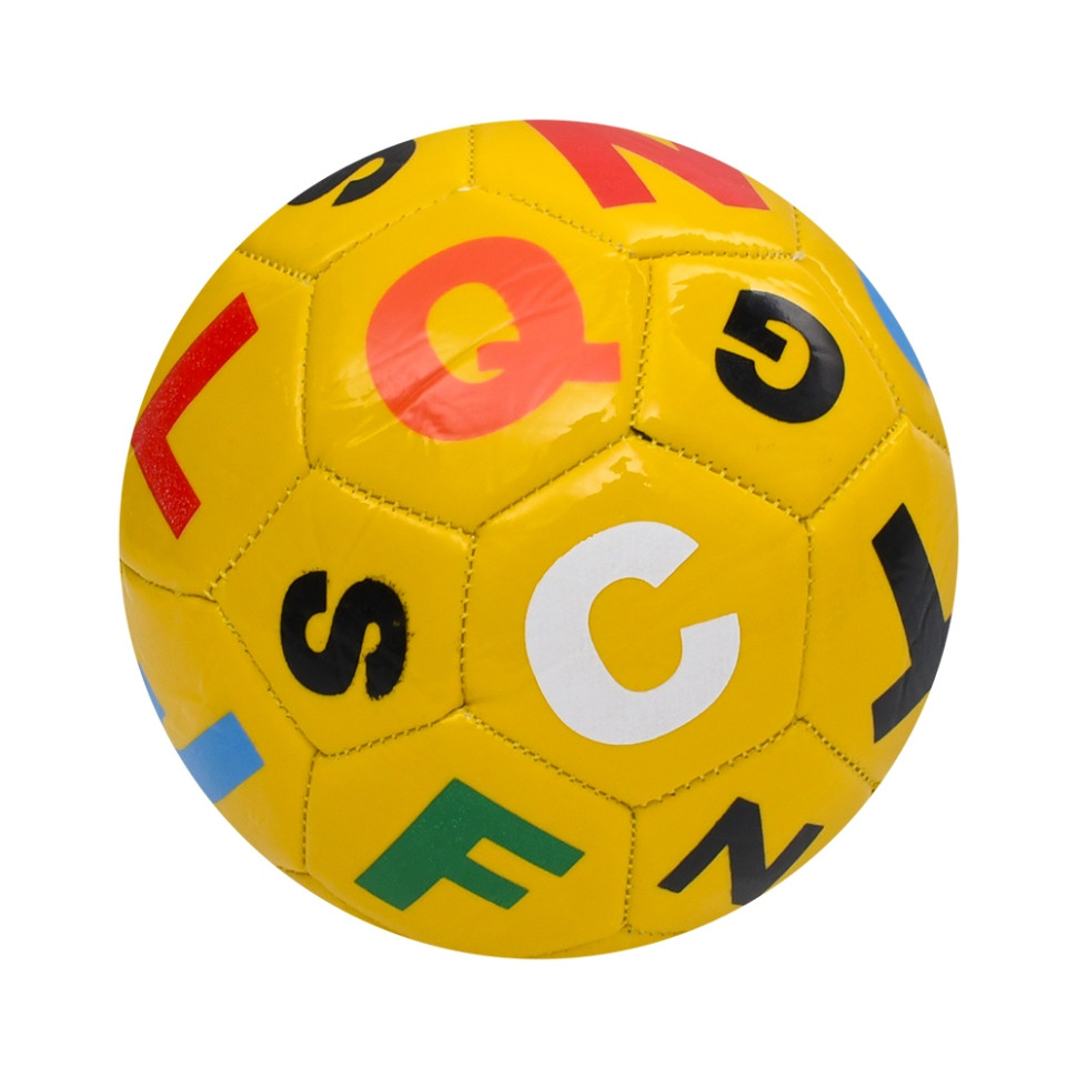 Мяч футбольный Alphabet Bambi MS 4833(Yellow) размер №2, 90 г, в пакете