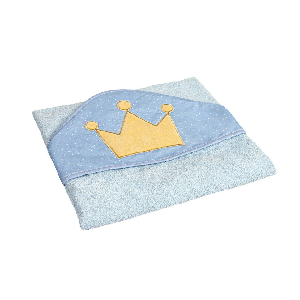 Дитячий рушник після купання King Canpol babies 26/800_blu з капюшоном 85x85 см