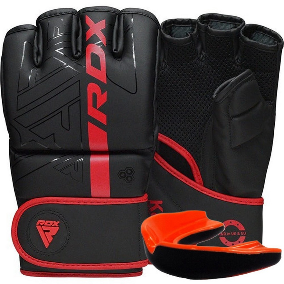 Перчатки для ММА F6 KARA Matte RDX Inc Limited GGR-F6MR-XL, Red, XL (капа в комплекте)