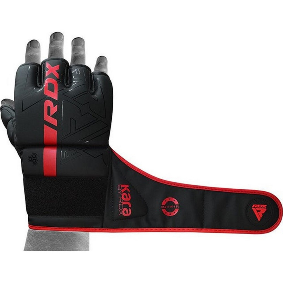 Перчатки для ММА F6 KARA Matte RDX Inc Limited GGR-F6MR-XL, Red, XL (капа в комплекте)