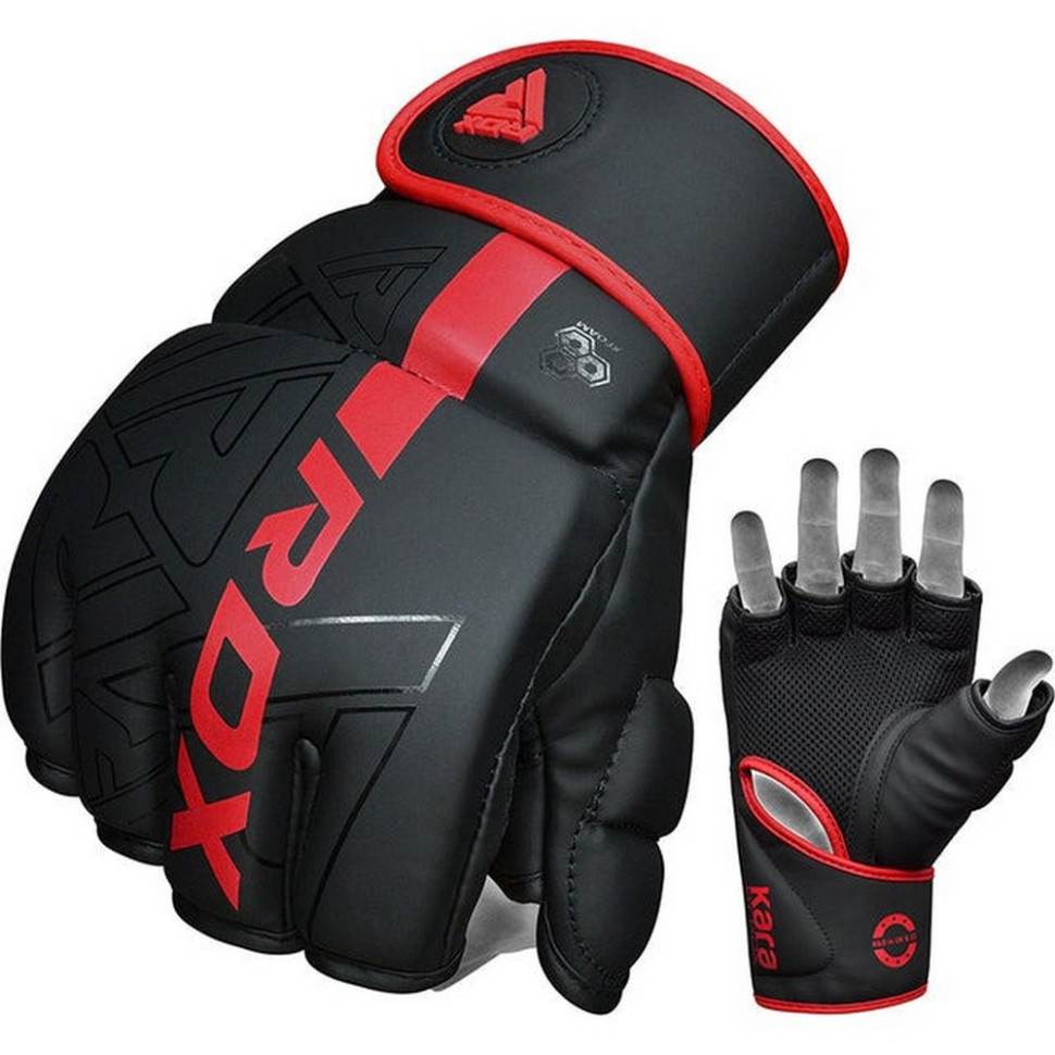 Перчатки для ММА F6 KARA Matte RDX Inc Limited GGR-F6MR-XL, Red, XL (капа в комплекте)