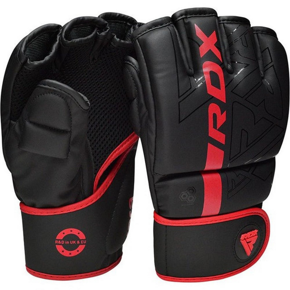 Перчатки для ММА F6 KARA Matte RDX Inc Limited GGR-F6MR-XL, Red, XL (капа в комплекте)