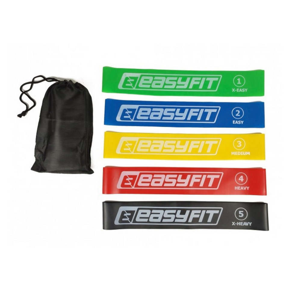 Набор резинок для фитнеса EasyFit EF-1813, 5 шт