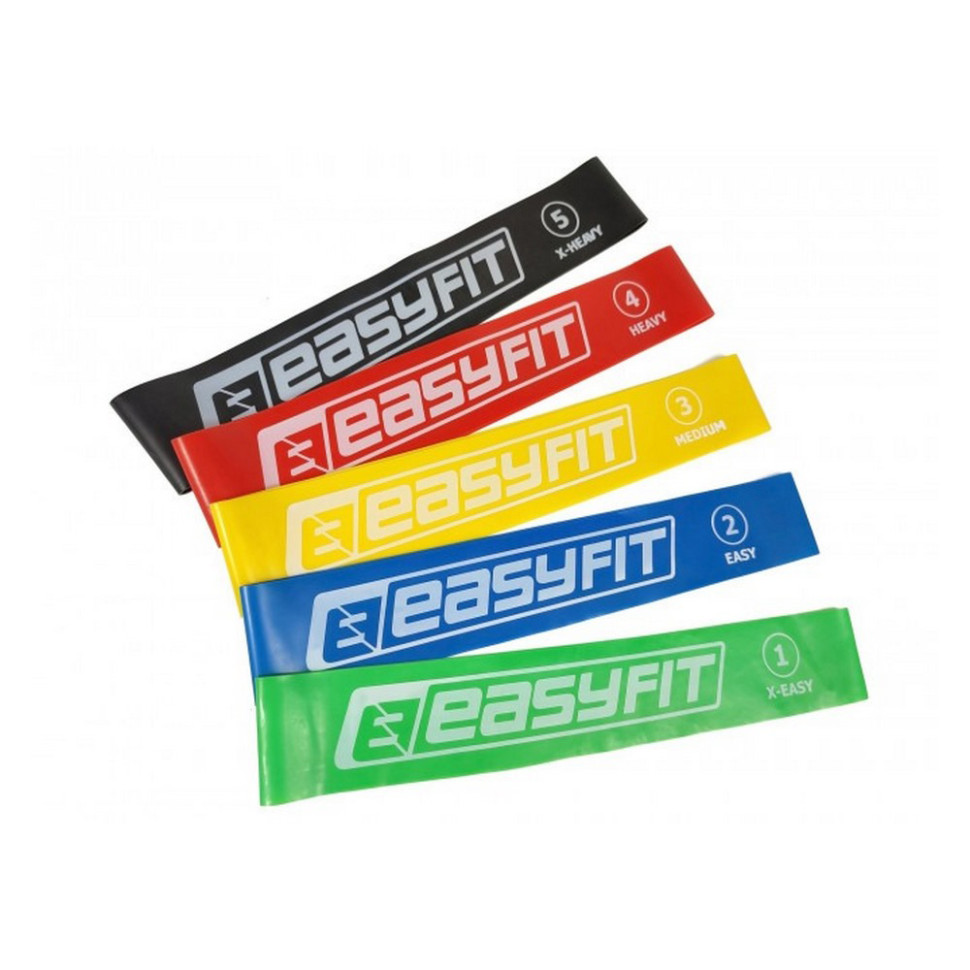 Набор резинок для фитнеса EasyFit EF-1813, 5 шт