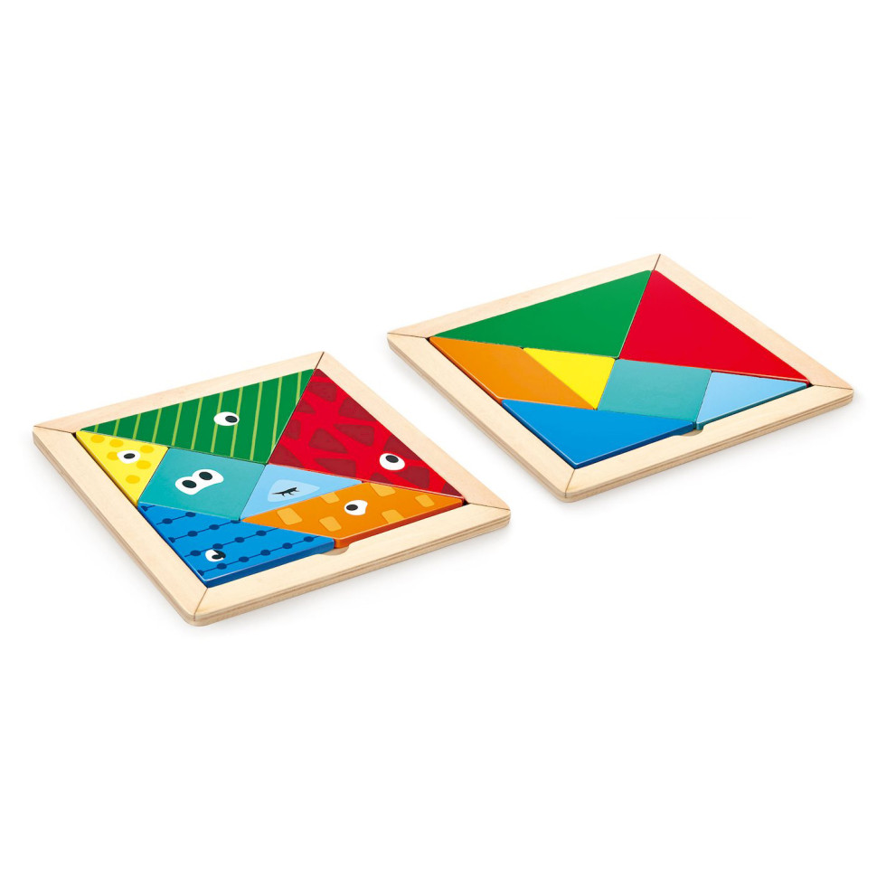 Игра-головоломка Деревянный танграм Hape E1630, 8 деталей