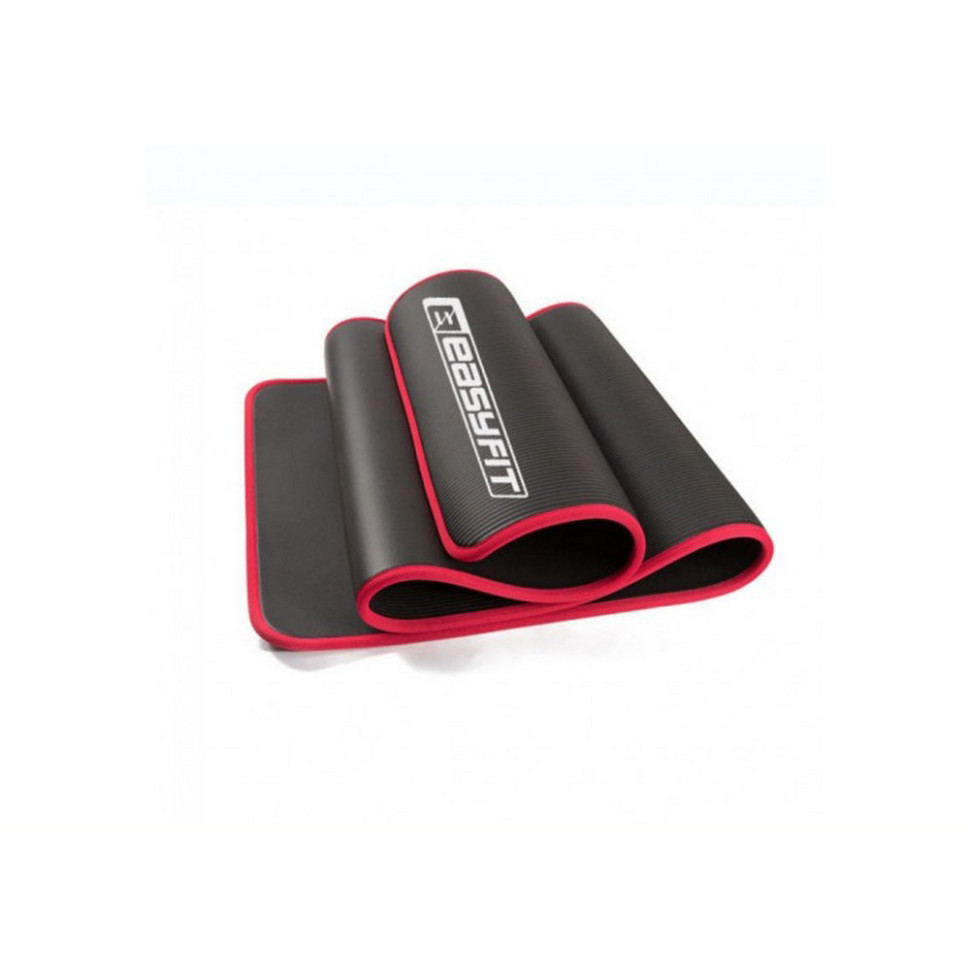 Коврик для йоги и фитнеса Flex Pro EasyFit EF-19192-BK, с красным кантом