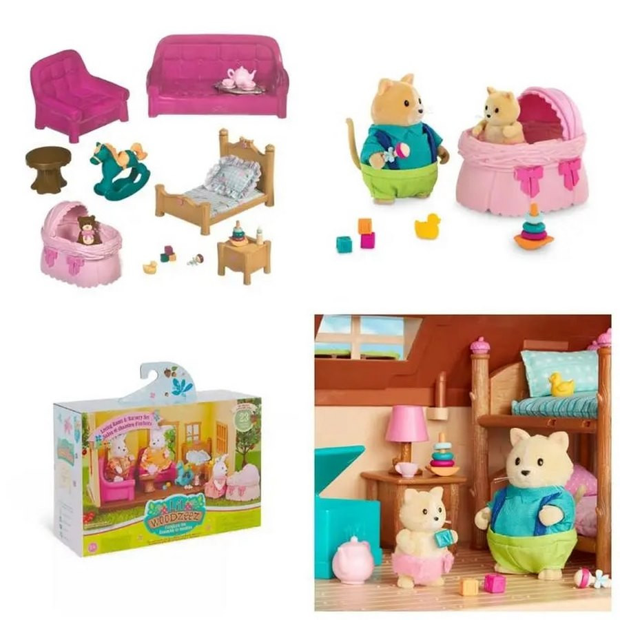 Игровой набор Li'l Woodzeez Гостинная и Детская WZ6763Z