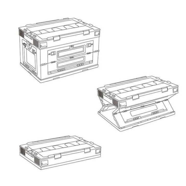 Складной контейнер Naturehike PP box NH20SJ036 6927595763711 серый 50 л