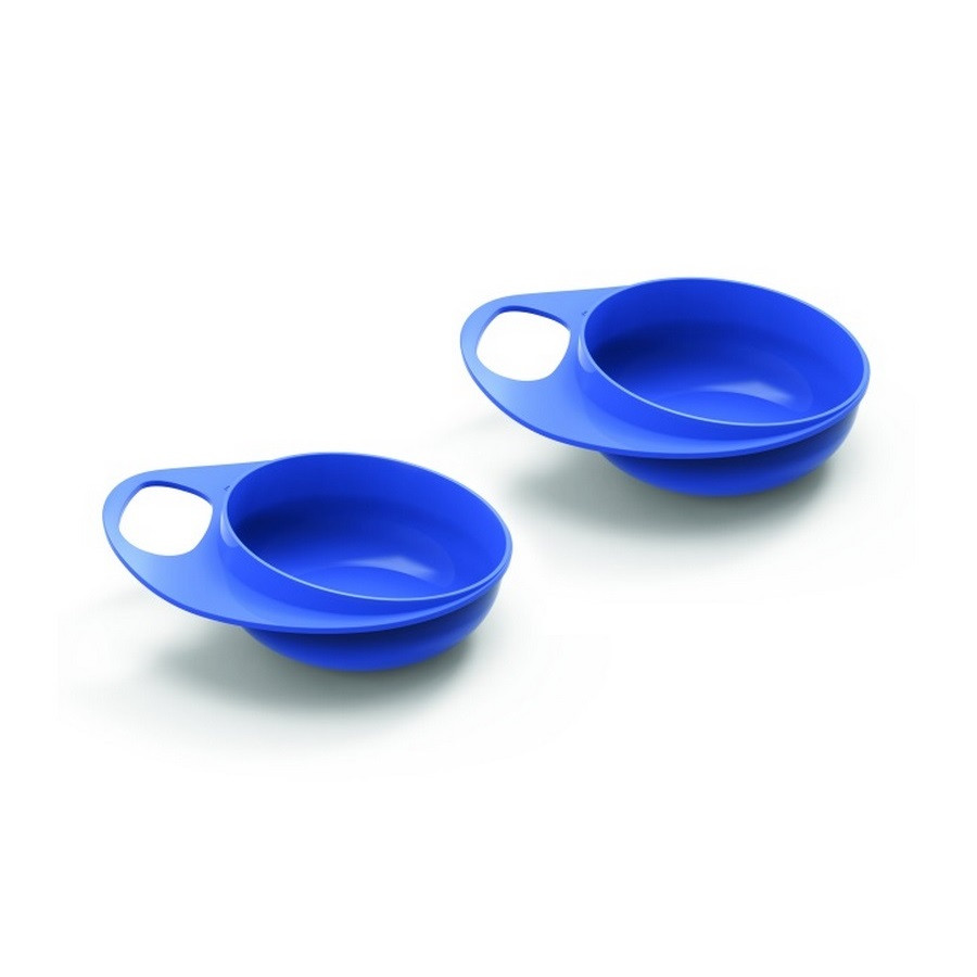 Тарелка Nuvita для кормления Easy Eating глубокая 2шт. Синяя NV8431Blue