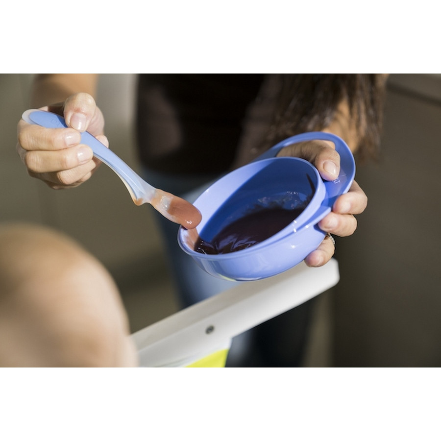 Тарелка Nuvita для кормления Easy Eating глубокая 2шт. Синяя NV8431Blue
