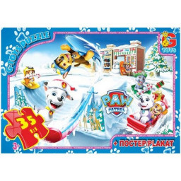 Дитячий пазл "Paw Patrol Щенячий патруль" G-Toys PW0889 плакат 35 елементів