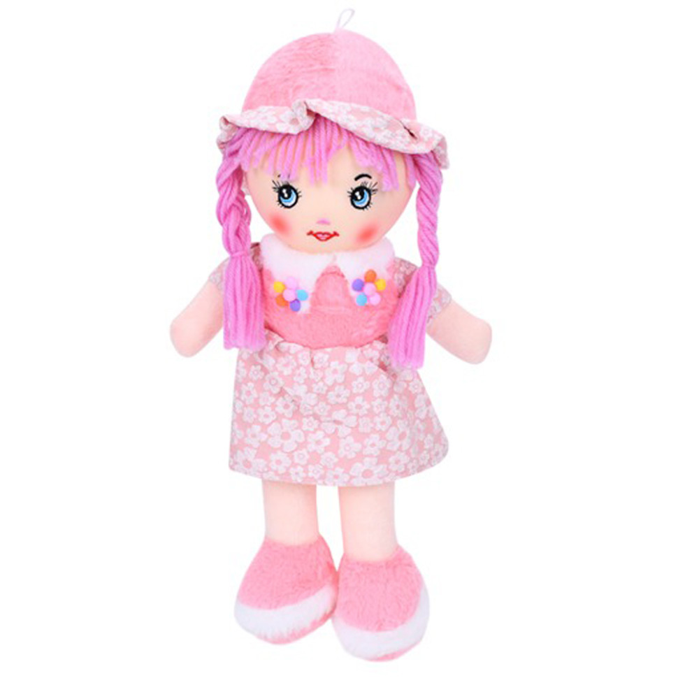 Дитяча іграшкова лялька Bambi FG240408152A-1(Light-Pink) 38 см, м'яка набивна, петелька