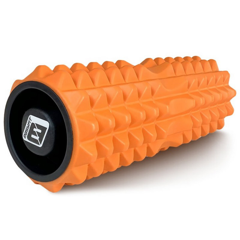 Масажний ролик Grid Rolle 1.2 EasyFitr EF-2022a-OR 33 см, із заглушками з двох боків, помаранчевий