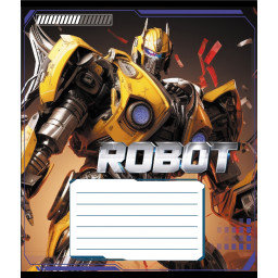 Тетрадь ученическая "Робот" Leader 012-590508K-2 в клетку, 12 листов (959050)