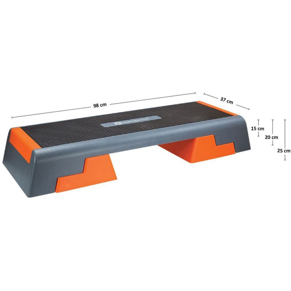 Степ-платформа 2-ступенчатая Step AS007 HMS 5907695522136 серо-оранжевая