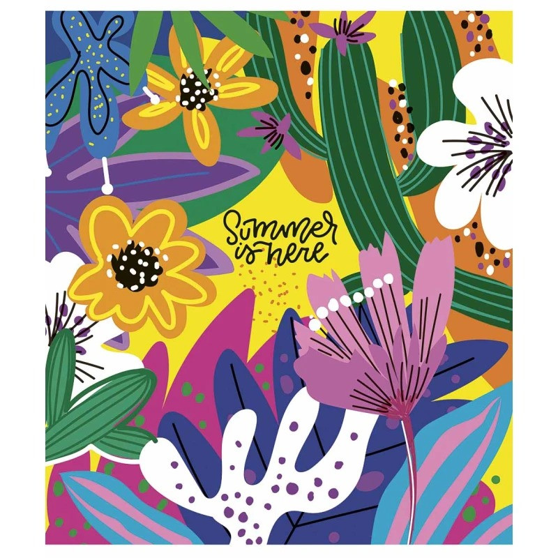 Тетрадь общая «Summer is Here» Школярик 080-3225K-1 в клеточку, 80 листов