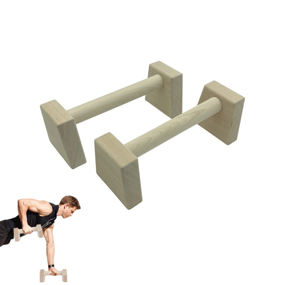 Паралетси, упори для віджимання дерев'яні Wood Gym Push Up Newt NE-WD-30 з бука 30 см 2 шт