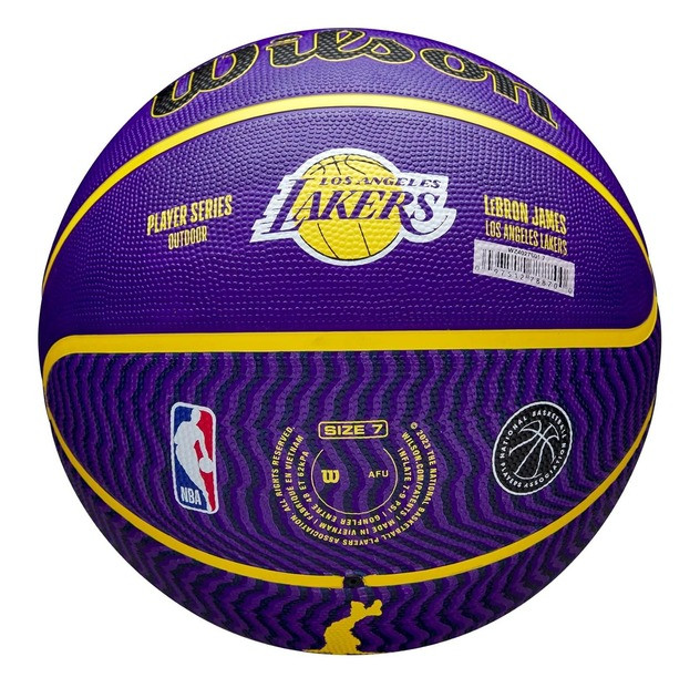 Мяч баскетбольный NBA PLAYER ICON OUTDOOR BSKT LEBRON Wilson WZ4027601XB7 №7