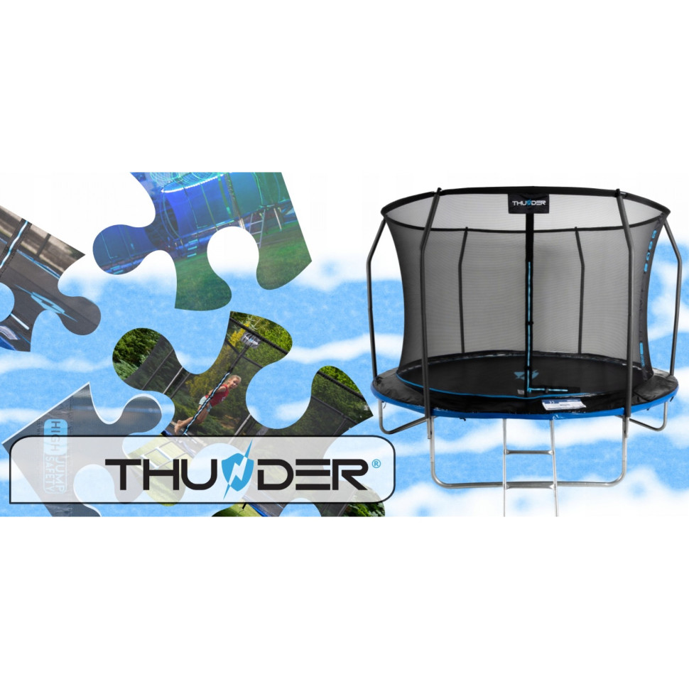 Батут с внутренней сеткой Thunder INSIDE-ELITE-6FT-BLUE Black/Blue 185 см 