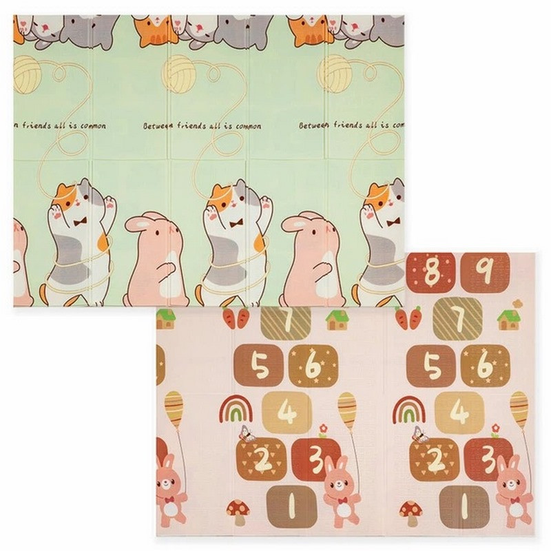 Детский термоковрик двухсторонний Sticker Wall SW-00003034, 147 х 196 х 0,7 см