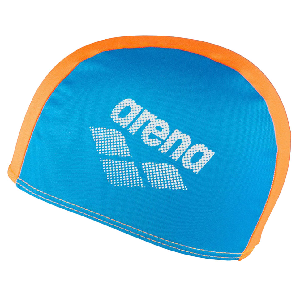Шапка для плавания POLYESTER II JR Arena 002468-730 голубой, оранжевый, OSFM