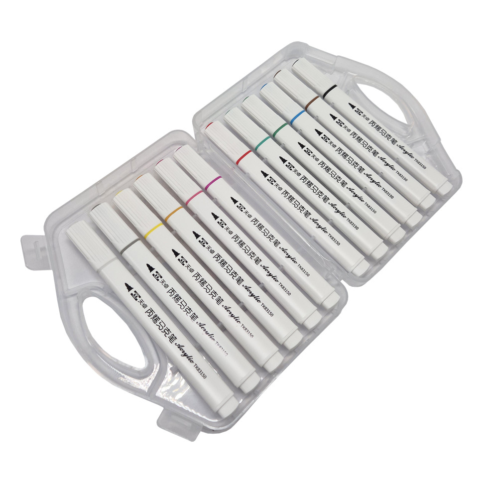 Набір акрилових маркерів Kiddy Bambi TK83150 plastic box, 12 кольорів