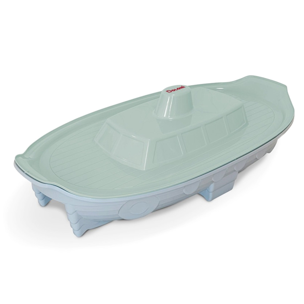 Детская песочница Корабль Doloni Toys 03355/7, 140×72×40 см, с крышкой