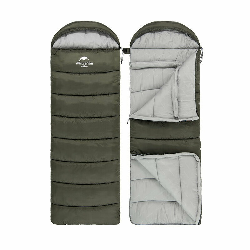Спальник з капюшоном U350 NH20MSD07 Naturehike 6927595767238-R, (1°C), правий, зелений
