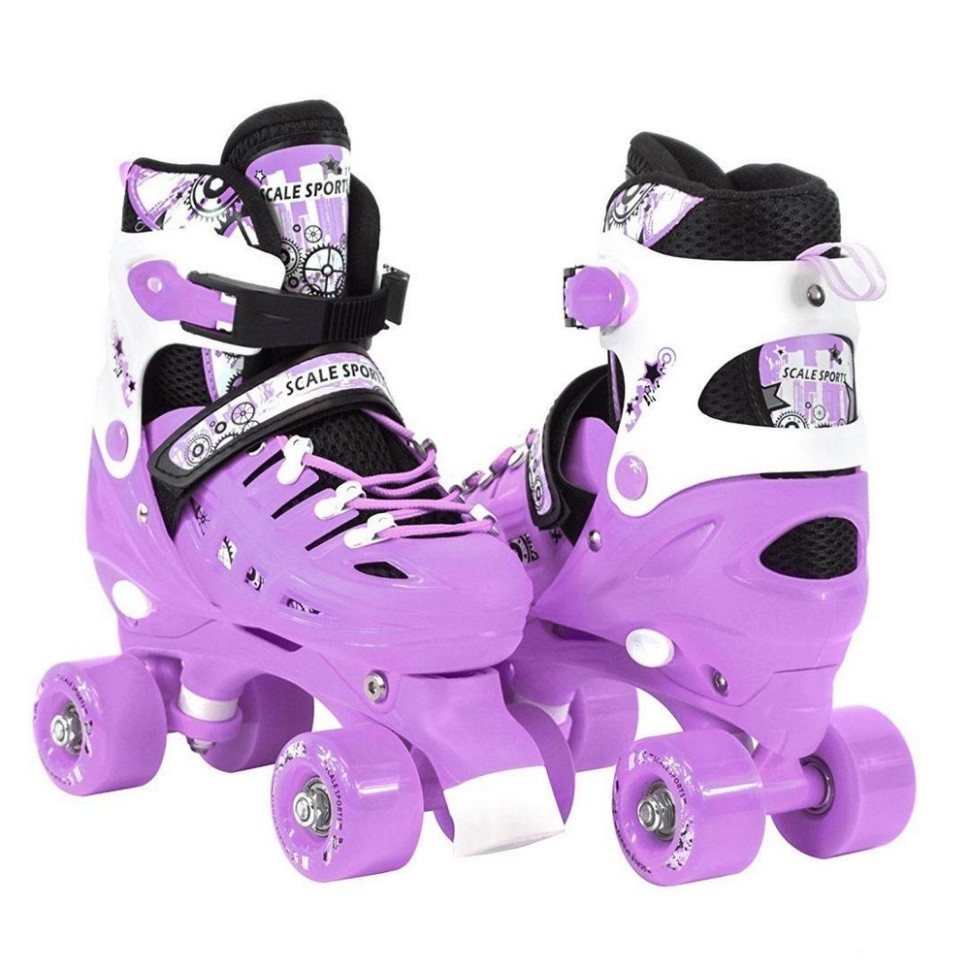 Детский раздвижные ролики квады Scale Sports 1777540421-M, размер 34-38