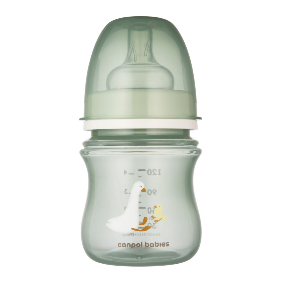 Бутылочка антиколиковая Гуси Canpol babies 35/244 с широким отверстием