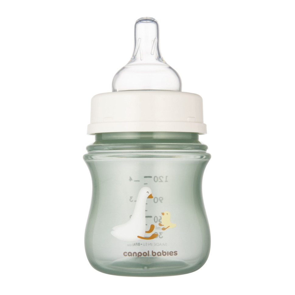 Бутылочка антиколиковая Гуси Canpol babies 35/244 с широким отверстием