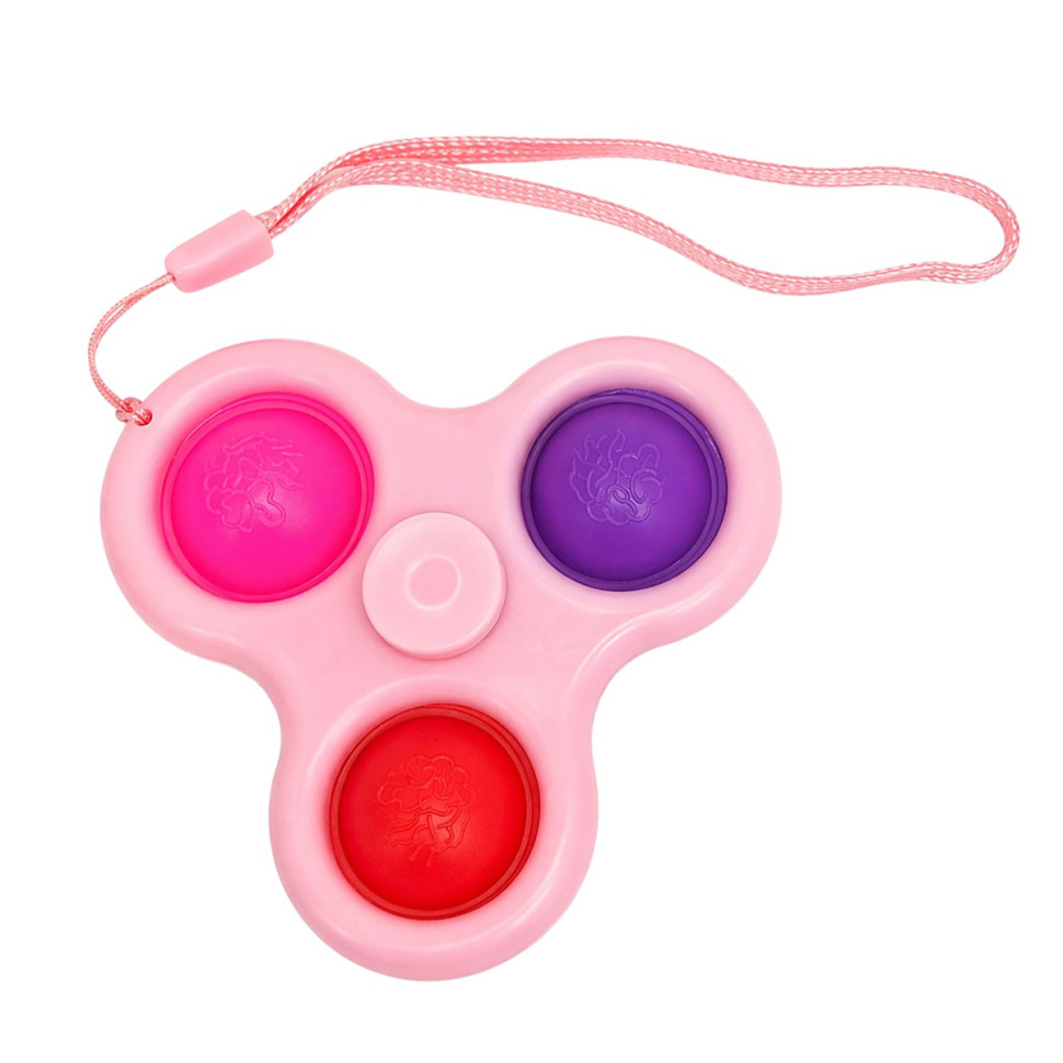 Детский антистресс-брелок Симпл-Димпл Спинер Bambi AA3650(Pink) 8 см