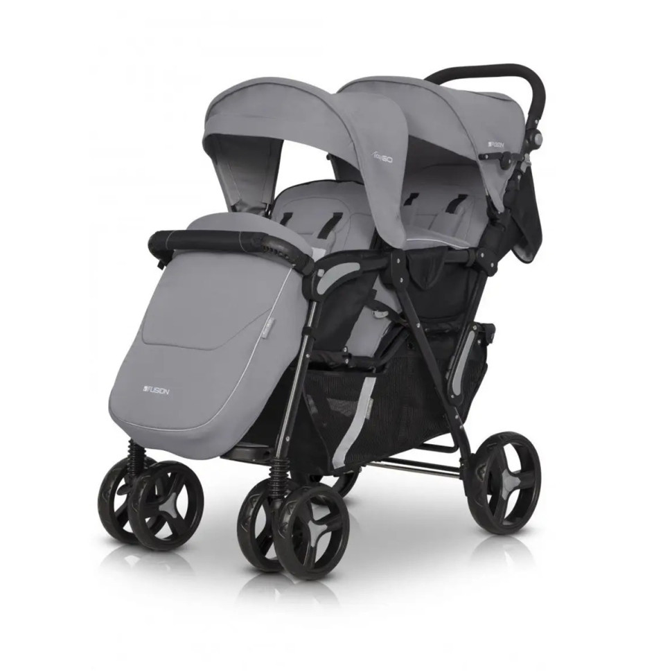 Коляска прогулочная для двойни EasyGo Fusion Duo 2021 9023-EGFD20-10 Pearl